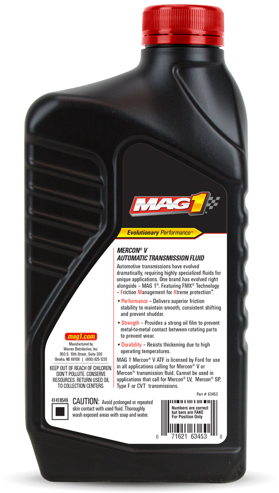 MERCON V ATF AUTOMATIC TRANSMISSION AND POWER STEERING FLUID PSF