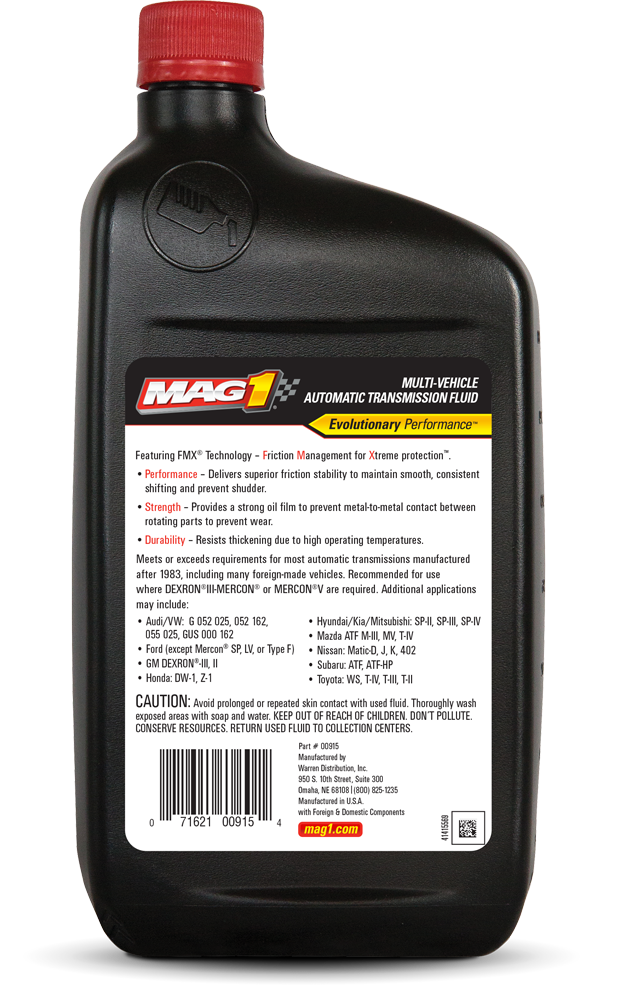 MAG 1® MultiVehicle Transmission Fluid